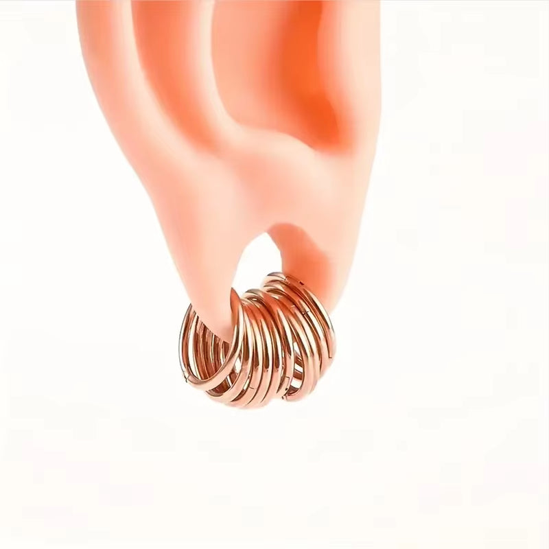 Rebel Edge Piercing Set – Bold Steel for Unapologetic Style